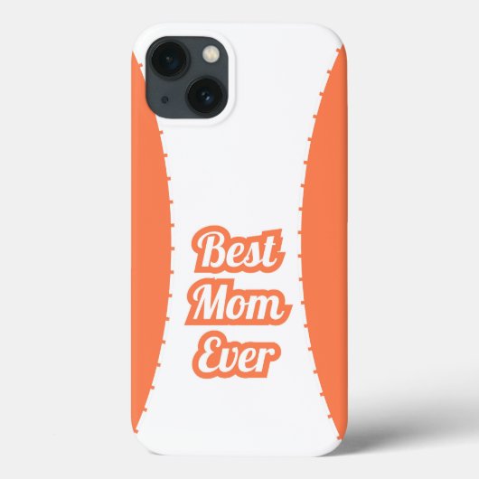 Coral Best Mom Ever Gift iPhone Case (Achterkant)