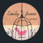 Coral Bird Cage Wedding Magnets of Customize Magneet<br><div class="desc">Meer vogelkooien</div>