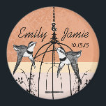 Coral Bird Cage Wedding Magnets of Customize Magneet<br><div class="desc">Meer vogelkooien</div>