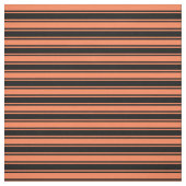Coral & Black Pattern van Stripes Stof (Swatch)