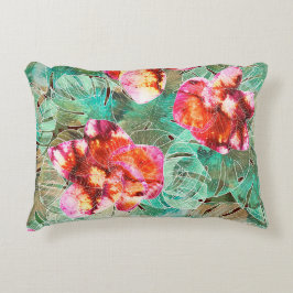 Coral Bloem Koraalblauw - Boho Vintage Kussen