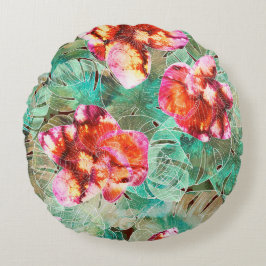 Coral Bloem Koraalblauw - Boho Vintage Kussen