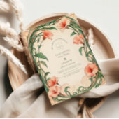 Coral Bloom bruiloft Kaart
