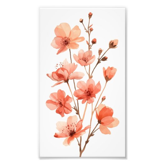 Coral Blossom Dreams Foto Afdruk (Voorkant)