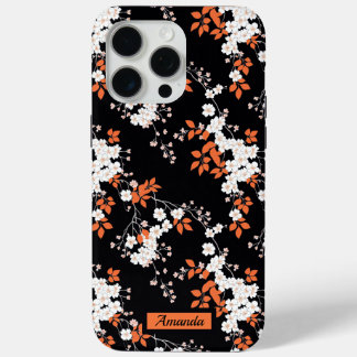Coral Blossom Elegance Gepersonaliseerde Telefoonh iPhone 15 Pro Max Hoesje