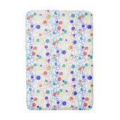 Coral Blue Aqua Lime Green Circles Stippen Badmat (Voorkant Verticaal)