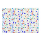 Coral Blue Aqua Lime Green Circles Stippen Kussen  Kussensloop (Voorkant-Rechts)