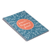 Coral & Blue Custom Pregnancy Journal Notitieboek (Rechterzijde)