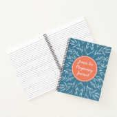 Coral & Blue Custom Pregnancy Journal Notitieboek (Binnen)