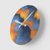 Coral Blue en Sinaasappel Ronde Klok (Hoek)