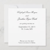 Coral Blue Green Floral Save the Date (Achterkant)