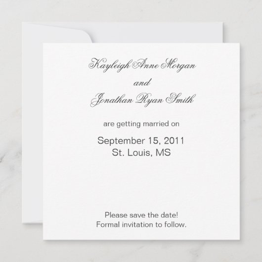 Coral Blue Green Floral Save the Date (Achterkant)