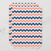 Coral Blue Nautical Custom Christening Uitnodiging (Voorkant / Achterkant)