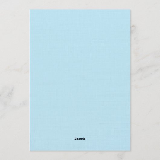 Coral Blue Painterly Bloom Wedding Kaart (Achterkant)