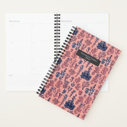Coral Blue Pattern Planner (Display)