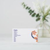 Coral Blue Tropical Design Visitekaartje (Staand voorkant)