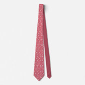 Coral Blush Hexagon & Charcoal Triangle Tie Stropdas (Voorkant)