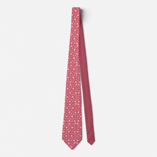 Coral Blush Hexagon & Charcoal Triangle Tie Stropdas (Voorkant)