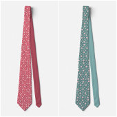 Coral Blush Hexagon & Charcoal Triangle Tie Stropdas