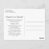 Coral Blush Red Sage Green Afstuderen Aankondiging Briefkaart (Achterkant)