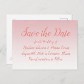 Coral Bokeh Persoonlijk sparen het Briefkaart van  (Voorkant / Achterkant)