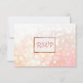 Coral Bokeh Wedding RSVP-kaart RSVP Kaartje (Achterkant)