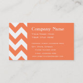 Coral Bold Chevron Monogram Visitekaartje (Achterkant)