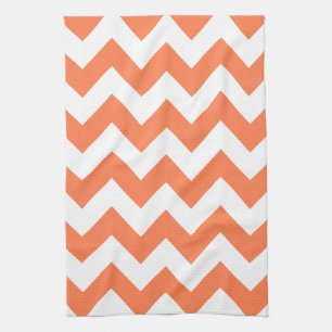 Coral Bold Chevron Theedoek