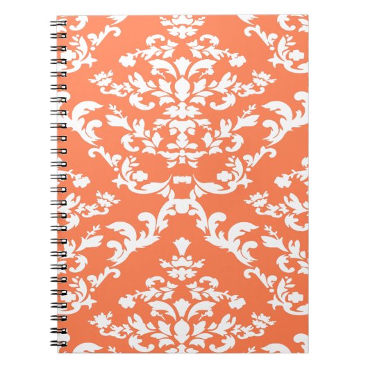 Coral Bold Mod Damask Notitieboek (Voorkant)