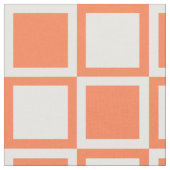 Coral Bold Mod Squares ~ grote schaal Stof (Close Up)