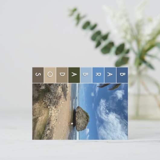 Coral Boulder - Bathsheba, Barbados Briefkaart (Staand voorkant)