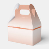 Coral Bow & Ribbon 35th Wedding Jubileum Bedankdoosjes (Achterkant)