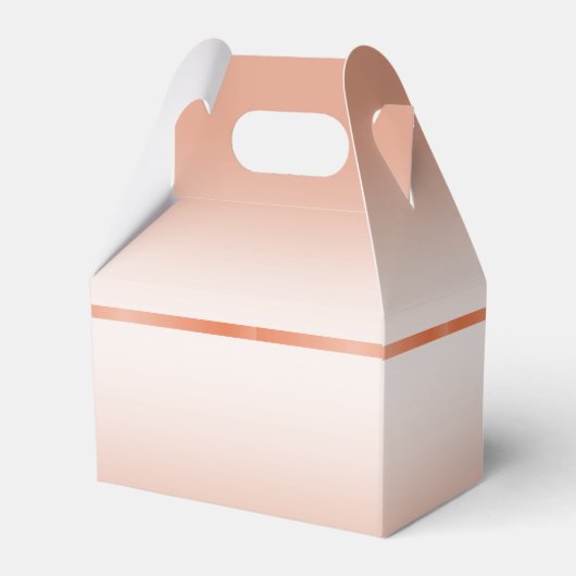 Coral Bow & Ribbon 35th Wedding Jubileum Bedankdoosjes (Achterkant)