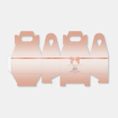 Coral Bow & Ribbon 35th Wedding Jubileum Bedankdoosjes (Uitgevouwen)