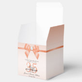 Coral Bow & Ribbon 35th Wedding Jubileum Bedankdoosjes (Geopend)