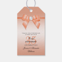 Coral Bow & Ribbon 35th Wedding Jubileum
