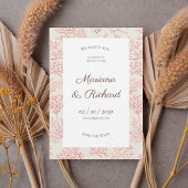 Coral Branch Save the Date Invitation Kaart