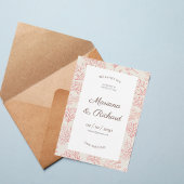 Coral Branch Save the Date Invitation Kaart