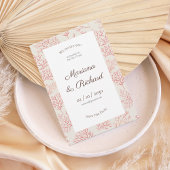 Coral Branch Save the Date Invitation Kaart