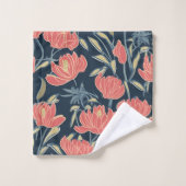 Coral Breeze Floral Bad Handdoek (Wasdoekje)