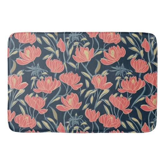 Coral Breeze Floral Badmat (Voorkant)