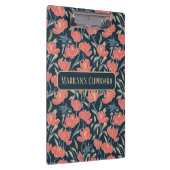 Coral Breeze Floral gepersonaliseerd Klembord (Rechts)