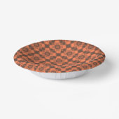 Coral Brown Checker Argyle Pattern Papieren Kommen (Gebogen)