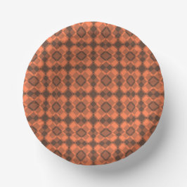 Coral Brown Checker Argyle Pattern Papieren Kommen