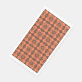 Coral Brown Checker Argyle Pattern Servet (Hoek)