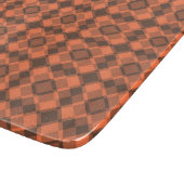 Coral Brown Checker Argyle Pattern Snijplank (Hoek)