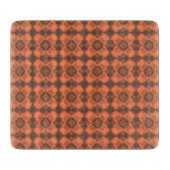 Coral Brown Checker Argyle Pattern Snijplank (Voorkant)