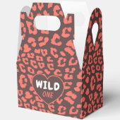 Coral Brown Leopard Print Bedankdoosjes (Open)