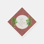 Coral Brown Leopard Print Thank You Servet (Hoek)