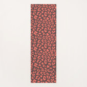Coral Brown Luipaard Print Yogamat (Voorkant)